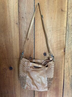 Latico Woven Leather Shoulder Bag